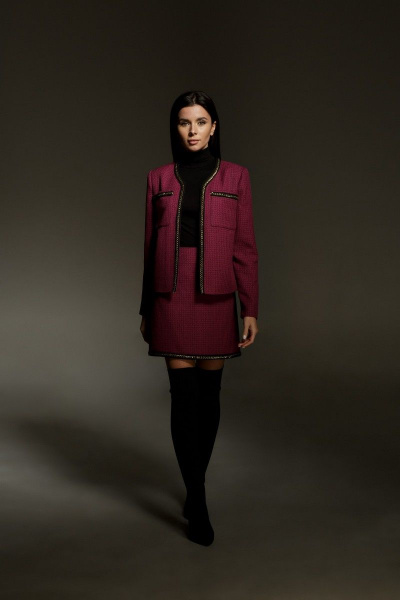 Жакет, юбка BARBARA B110 яркая_сирень - фото 2