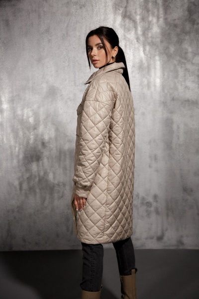 Пальто BARBARA B111 светло-серый - фото 6