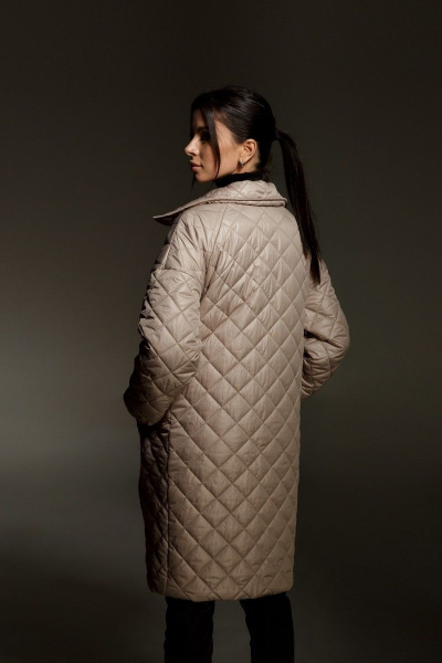 Пальто BARBARA B111 светло-серый - фото 4