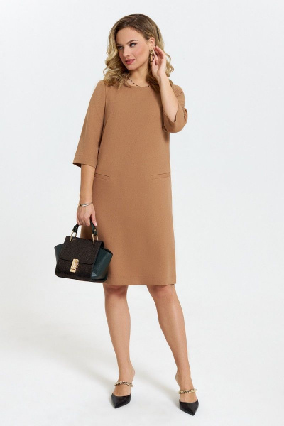 Платье TEZA 2946 кэмел - фото 2
