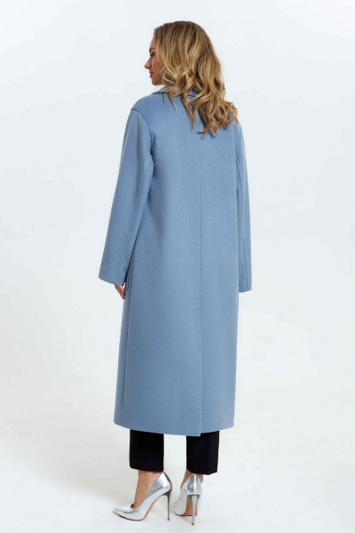 Пальто TEZA 2999 серо-голубой - фото 4