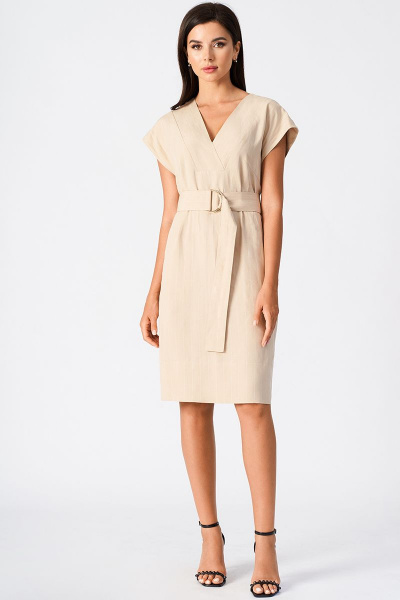 Платье VLADINI 4041 бежевый - фото 1