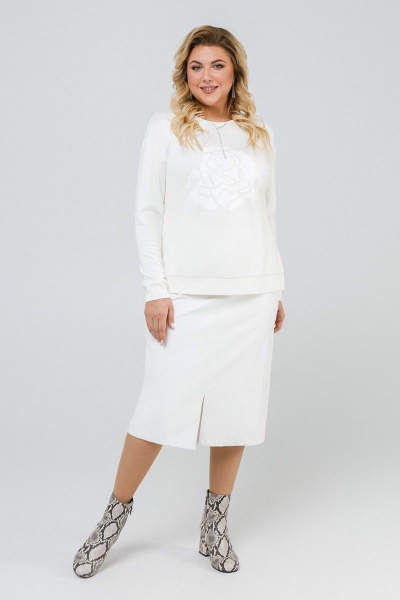 Джемпер, юбка Pretty 2078 молочный - фото 1