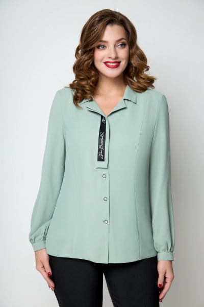 Блуза БелЭкспози 1433 оливковый - фото 2