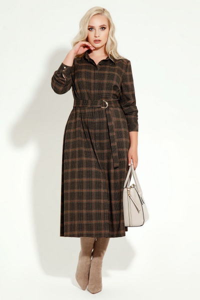 Платье Панда 12780z коричневый - фото 1