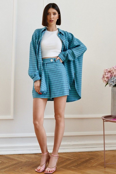 Легкие летние шорты из текстиля с ярким принтом ANNETE 3980 - фото 1