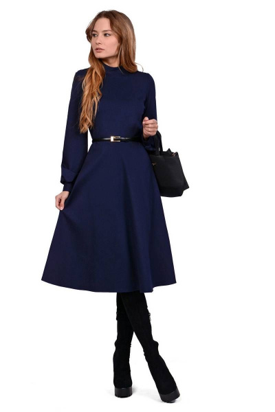 Платье PATRICIA by La Cafe NY14490-1 темно-синий - фото 1