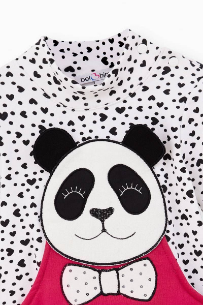 Демисезонное платье для девочки из трикотажа и хлопка Bell Bimbo 212405 набивной - фото 2