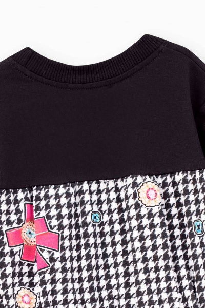 Платье из трикотажа и хлопка на каждый день Bell Bimbo 212407 черный - фото 3