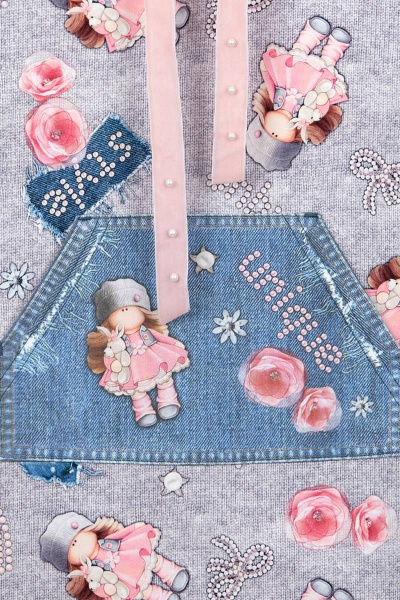 Платье из трикотажа и хлопка на каждый день Bell Bimbo 212408 набивной - фото 2