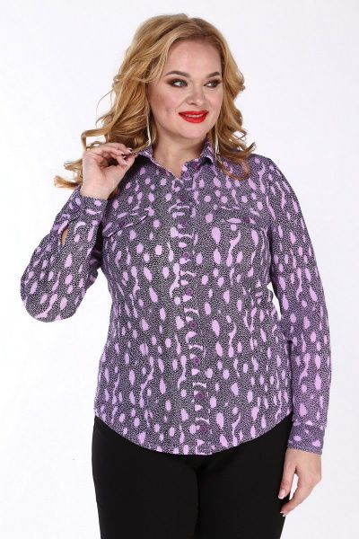 Блуза SOVITA M-663 розово-черный - фото 4