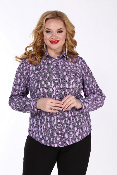 Блуза SOVITA M-663 розово-черный - фото 1