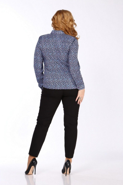 Блуза SOVITA M-663 сине-сиреневый_принт - фото 4