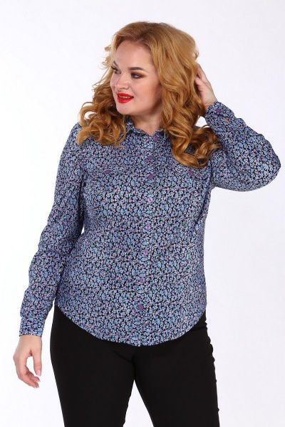 Блуза SOVITA M-663 сине-сиреневый_принт - фото 3