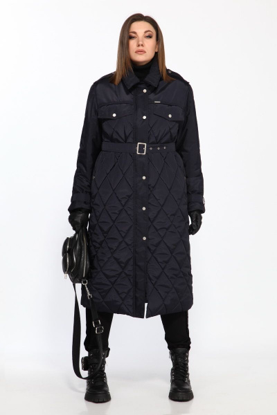 Пальто Lady Secret 8010 темно-синий - фото 2