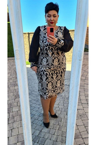 Платье Vittoria Queen 14993 черный_золото - фото 4