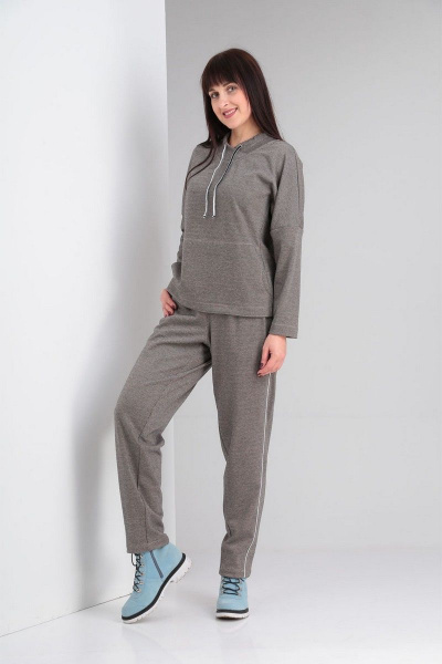 Спортивный комплект из клеточного трикотажа с карманами VIA-Mod 494 - фото 3