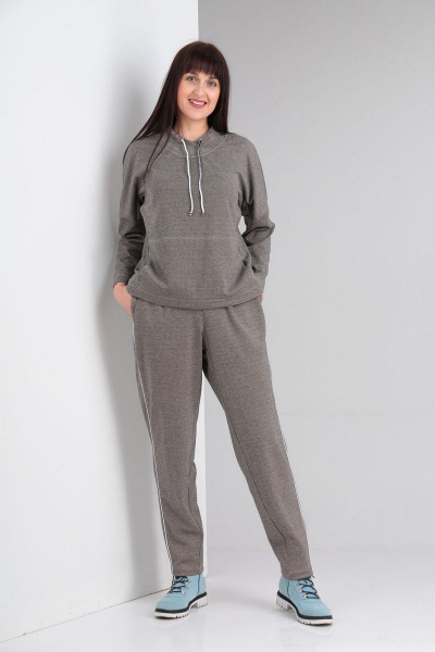 Спортивный комплект из клеточного трикотажа с карманами VIA-Mod 494 - фото 2