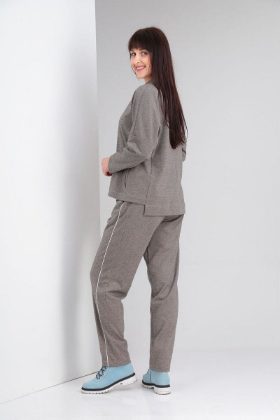 Спортивный комплект из клеточного трикотажа с карманами VIA-Mod 494 - фото 4