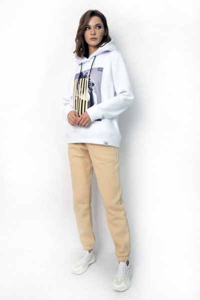 Худи classic утепленное с принтом для демисезона Kivviwear 4055.01 - фото 13