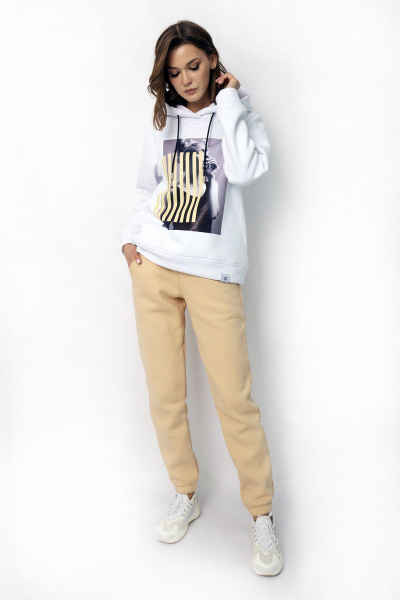 Худи classic утепленное с принтом для демисезона Kivviwear 4055.01 - фото 10