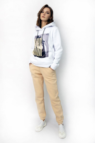 Худи classic утепленное с принтом для демисезона Kivviwear 4055.01 - фото 9