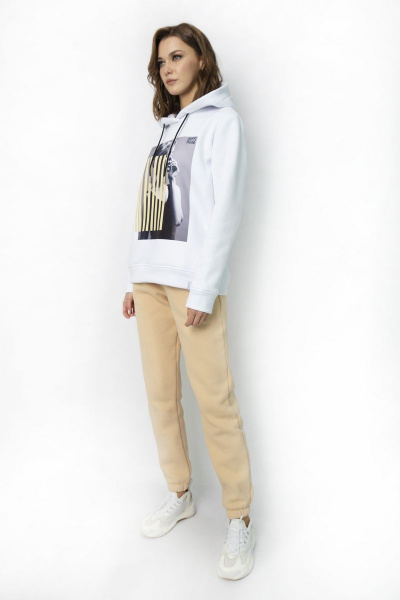 Худи classic утепленное с принтом для демисезона Kivviwear 4055.01 - фото 7