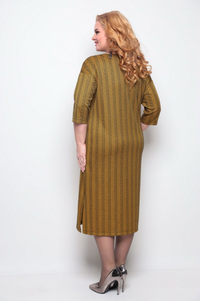 Платье Michel chic 2076 горчичный - фото 4