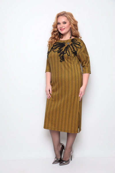 Платье Michel chic 2076 горчичный - фото 3