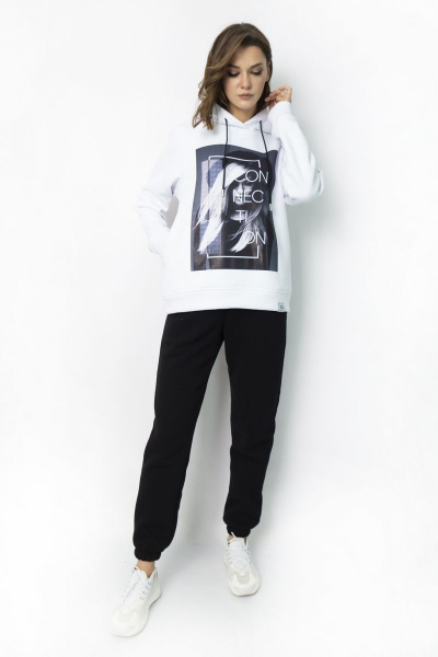 Худи classic утепленное с принтом для демисезона Kivviwear 4055.11 - фото 9