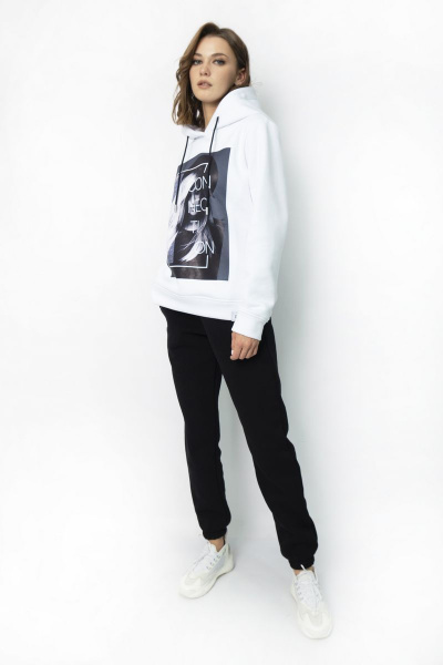 Худи classic утепленное с принтом для демисезона Kivviwear 4055.11 - фото 7