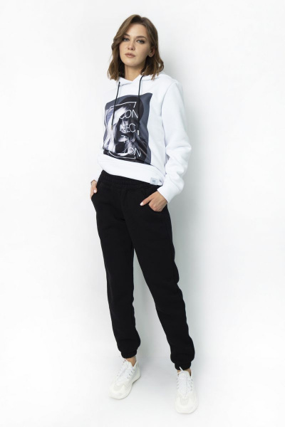 Худи classic утепленное с принтом для демисезона Kivviwear 4055.11 - фото 4