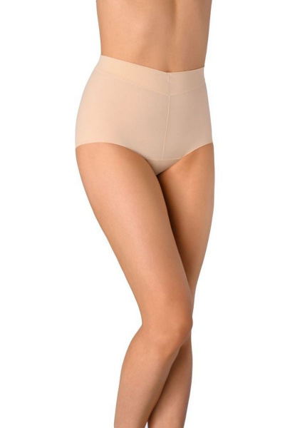 Трусы слип из эластичного трикотажа с высокой талией Teyli 7141 бежевый - фото 1