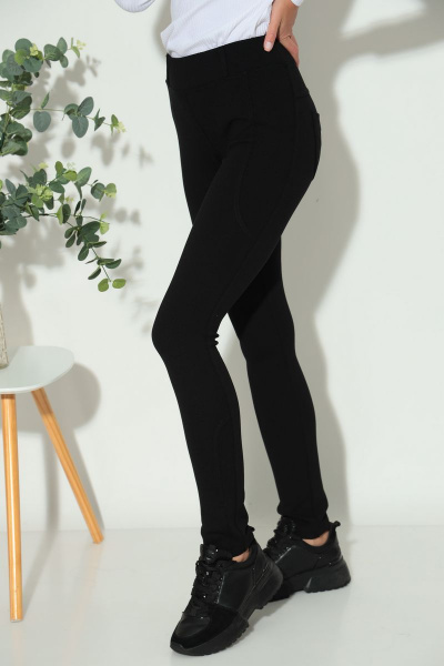 Леггинсы черные трикотажные для ежедневного комфорта Fortuna ШЖ 1131 - фото 2