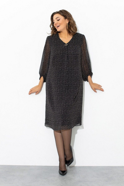 Платье JeRusi 2135 черный_горох - фото 2