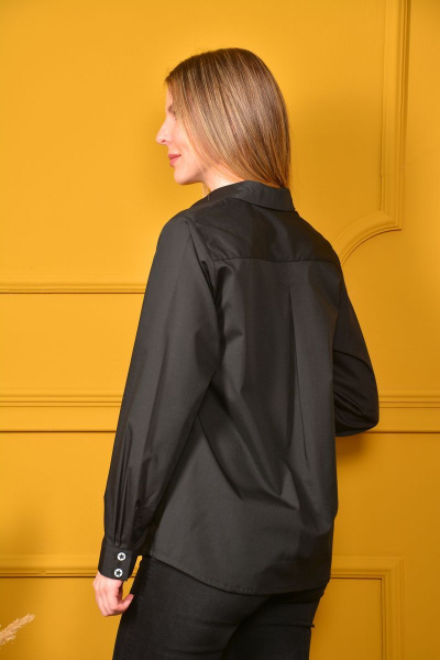 Блуза классический крой с отложным воротником и накладным карманом LM СО01-3 - фото 7