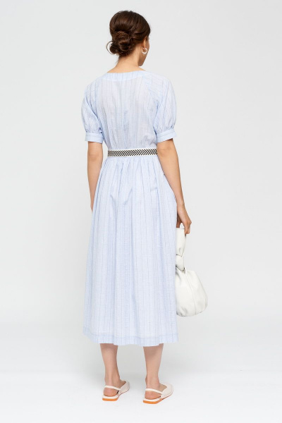 Платье миди с поясом и сборками на линии талии BURVIN 8087-81 - фото 2