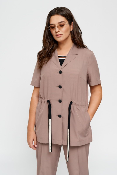 Блуза удлинённая прямого силуэта с короткими рукавами BURVIN 8025-74 - фото 2