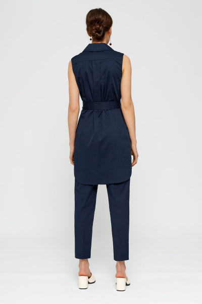 Жилет-платье прямого силуэта с карманами и поясом BURVIN 7854-76 - фото 2