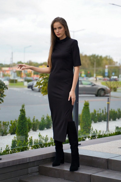 Демисезонное трикотажное платье на каждый день Motif 1613 - фото 2