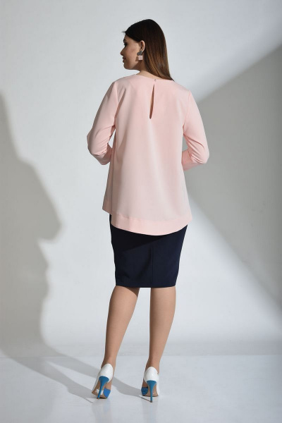 Юбка прилегающая классическая с подкладкой и молнией Anelli 324 синий - фото 7