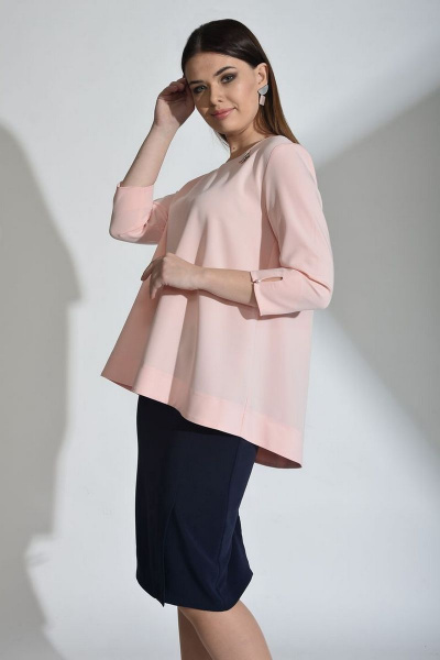 Юбка прилегающая классическая с подкладкой и молнией Anelli 324 синий - фото 6