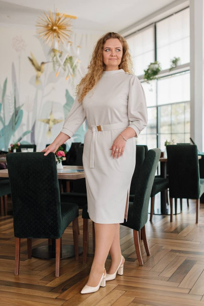 Платье TAiER 1034 крем-брюле - фото 1