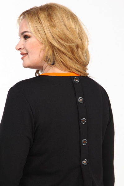 Туника SOVITA M-2137 черный_оранжевый - фото 5