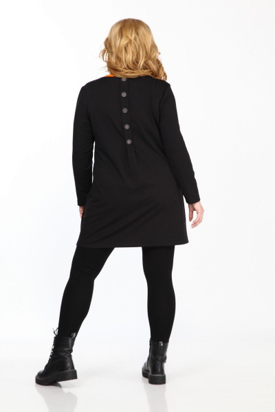 Туника SOVITA M-2137 черный_оранжевый - фото 4