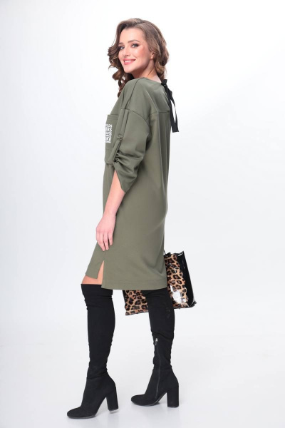 Платье Taita plus 2133/16 хаки - фото 5