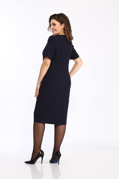 Жакет, платье Vilena 750 гусиная_лапка+темно-синий - фото 6