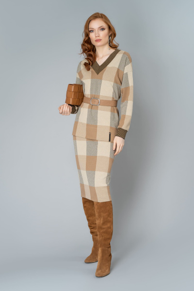 Юбка Elema 4К-10678-1-170 клетка - фото 1