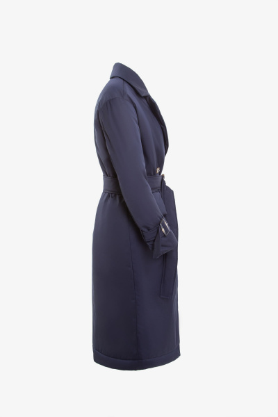 Пальто на каждый день из текстиля Elema 5-11644-1-170 синий - фото 2