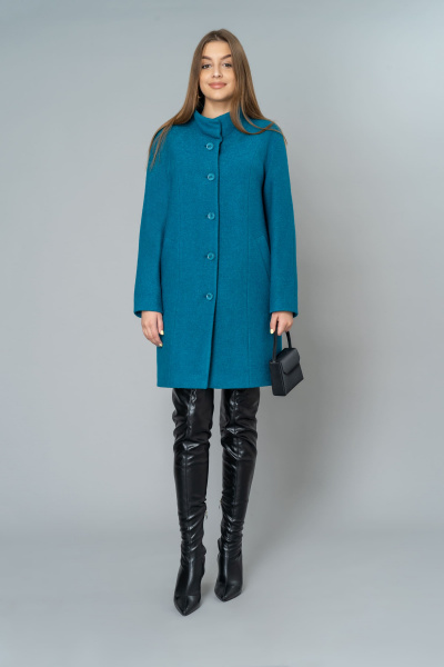 Пальто Elema 6-95331-1-164 морская_волна - фото 1